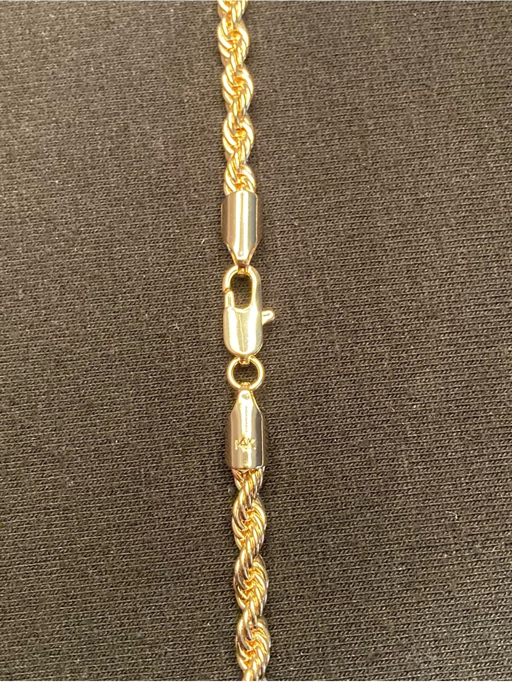 Gold Chain Rope Chain Necklace 4mm With Gold Cross Crucifix Pendant Set - Picture 4 of 6